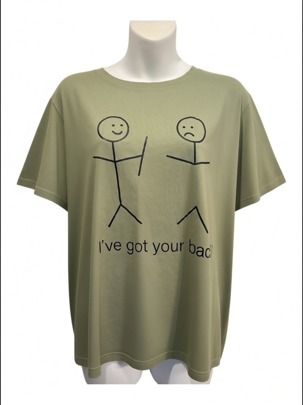 Lilicloth Olive Graphic Tee - 'I've Got Your Back' size XXL